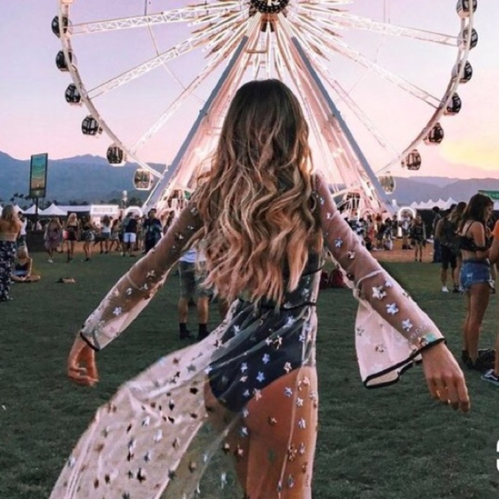 Sequin star kimono